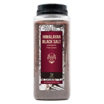 Soeos Himalayan Black Salt Fine Black Himalayan Salt, Natural Mineral Enriched, Great For Vegan Tofu Scrambles, Natural Faux Egg Flavor, Egg Replacement. Black Salt For Cooking, 2.4 Pound (Pack Of 1)