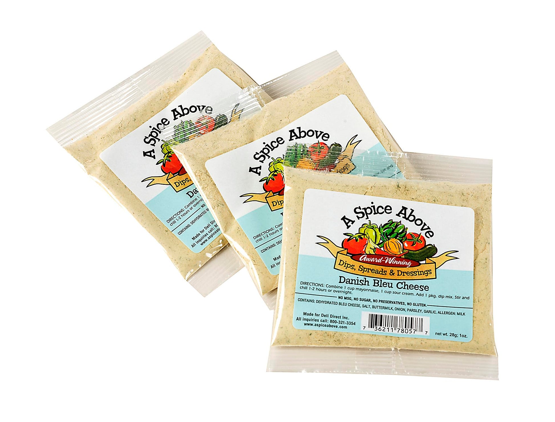 A Spice Above Dip Mix - Danish Bleu Cheese | Refreshing & Creamy Cucumber Herb Dip | Perfect for Easy Cooking, Dips, Spreads & R