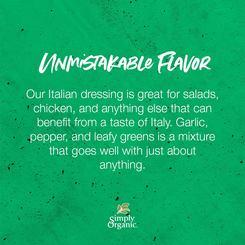 Simply Organic Italian Seasoning, Certified Organic, Gluten-Free, 0.7 oz, Pack of 3