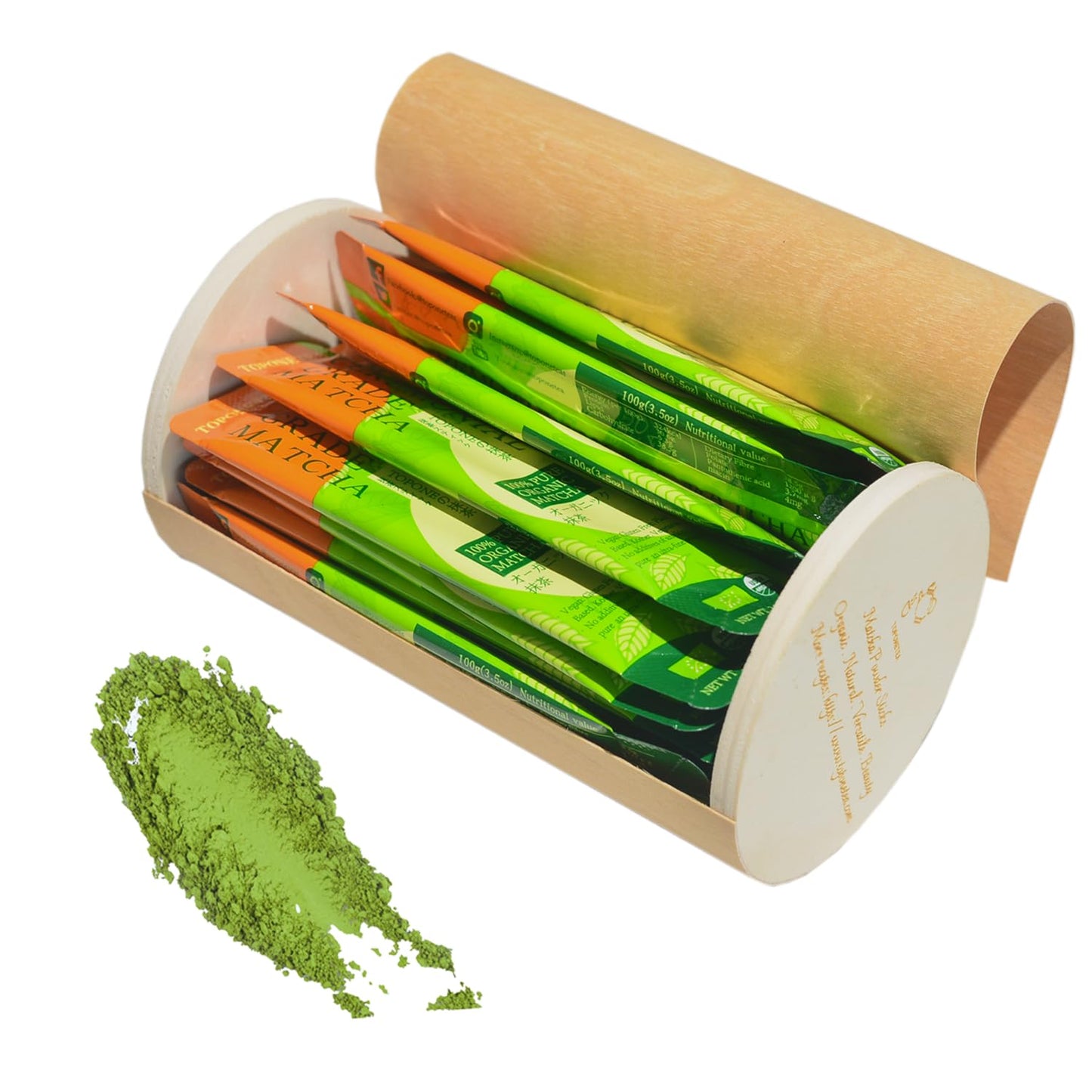 TOP ONE Ceremonial Grade Organic Matcha Green Tea Powder - 30 Single Serve Stick Packs, Authentically Japanese, First Harvest , 