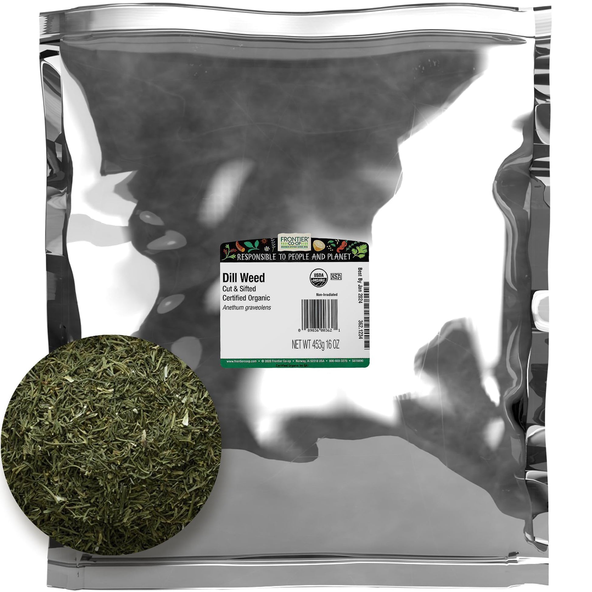 Frontier Herb Organic Dill Weed, 16 Oz