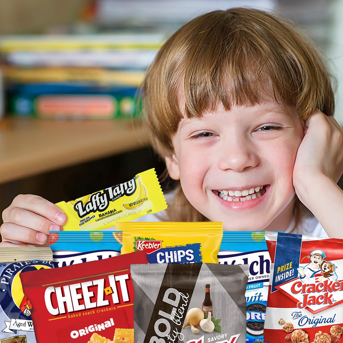 Snack Box Care Package Pack 45 Pcs Candy Variety Pack - Snack Box Variety Pack Care Package - Easter Candy Basket Full Of Delicious Sweets For Children And Adults - Candies And Snacks For All Ages. Special Sealed Box For Maximum Freshness Protection.