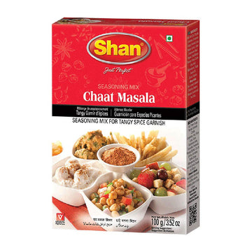 Shan Chaat Masala Powder (100g) - Tangy Indian Spice Mix for Snacks, Salads, & Street Food Seasoning - All-Natural, No Preservat