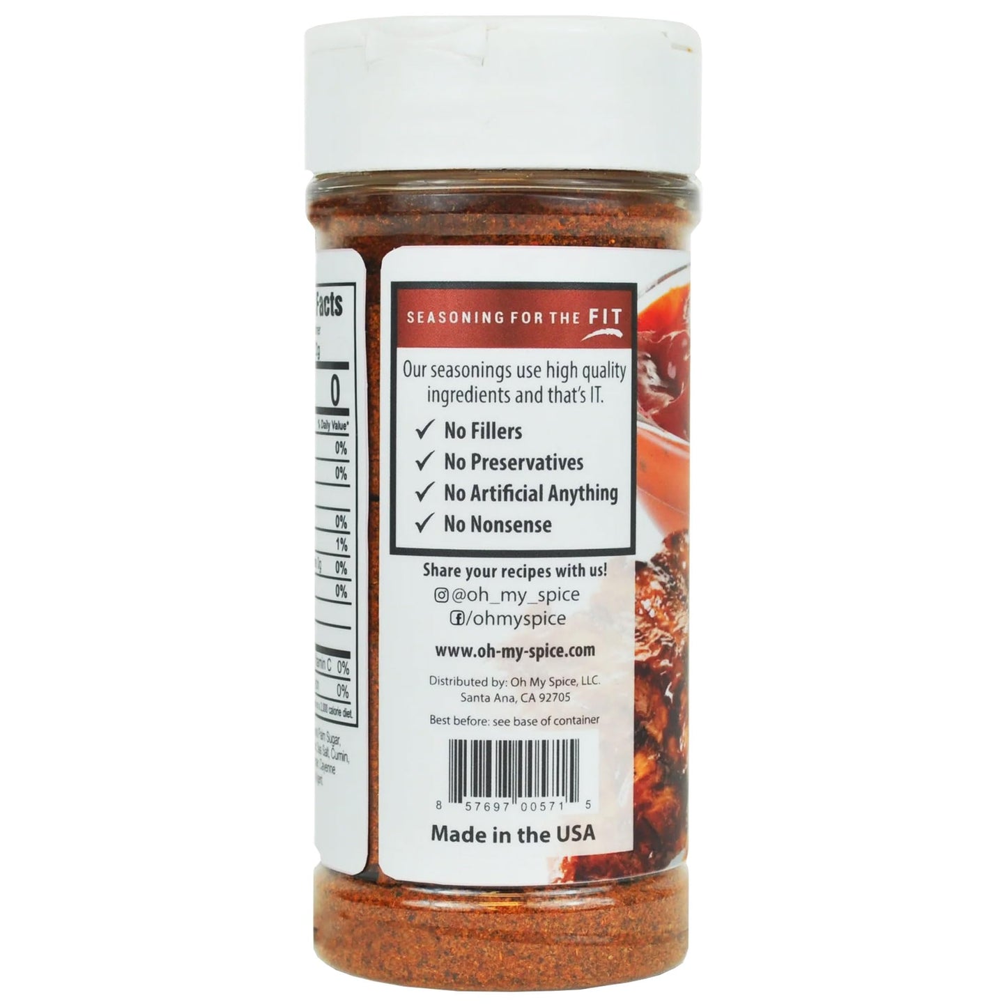 Bbq Rub Seasoning - Gluten Free Sweet & Savory Blend For Chicken, Steak & Pork. Bbq Sauce Powder With Paprika, Chili, Garlic, Se