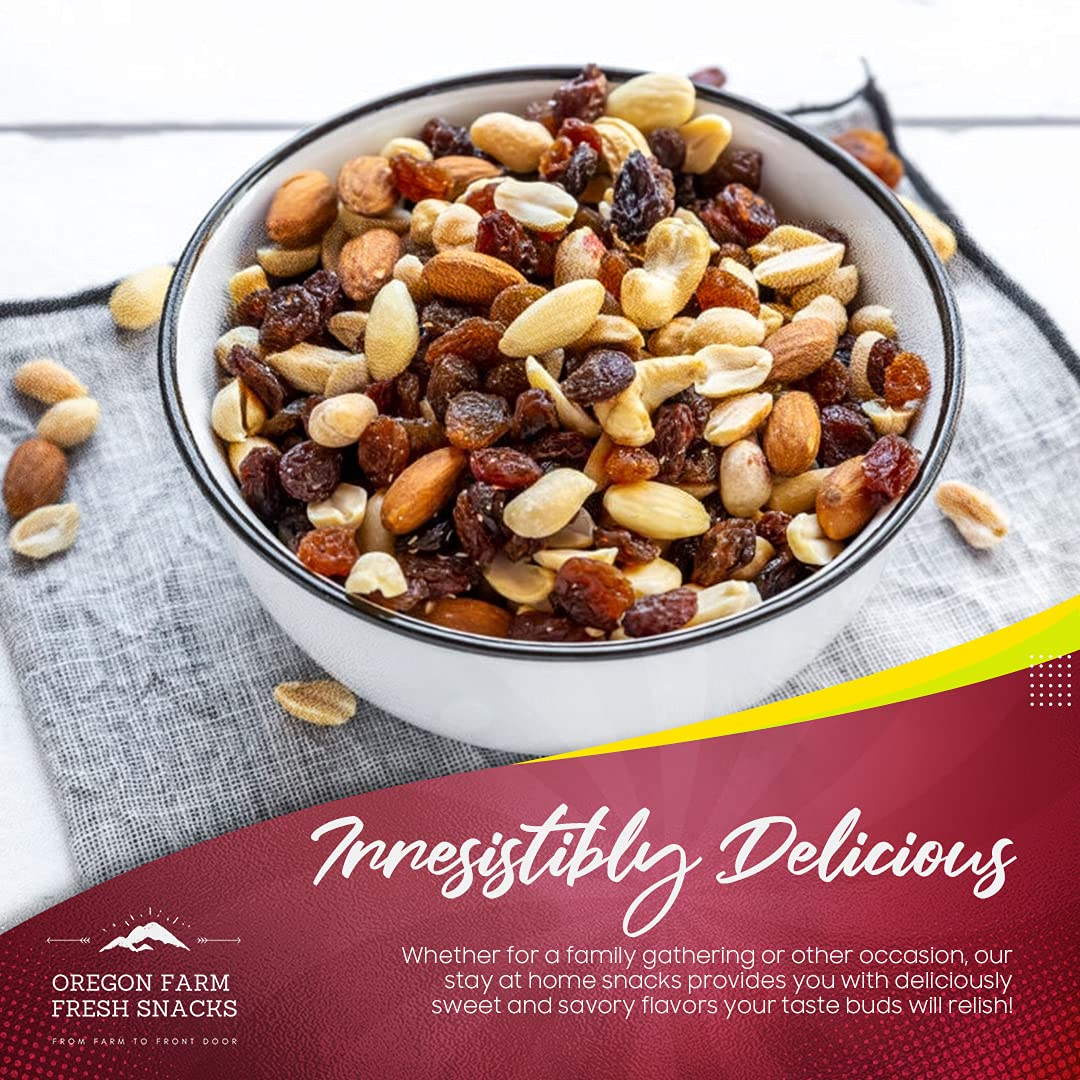 Oregon Farm Fresh Snacks Cranberry Craze - Fresh Oregon Grown Cashew Almond Trail Mix with Dried Pineapple and Yogurt Chips - He