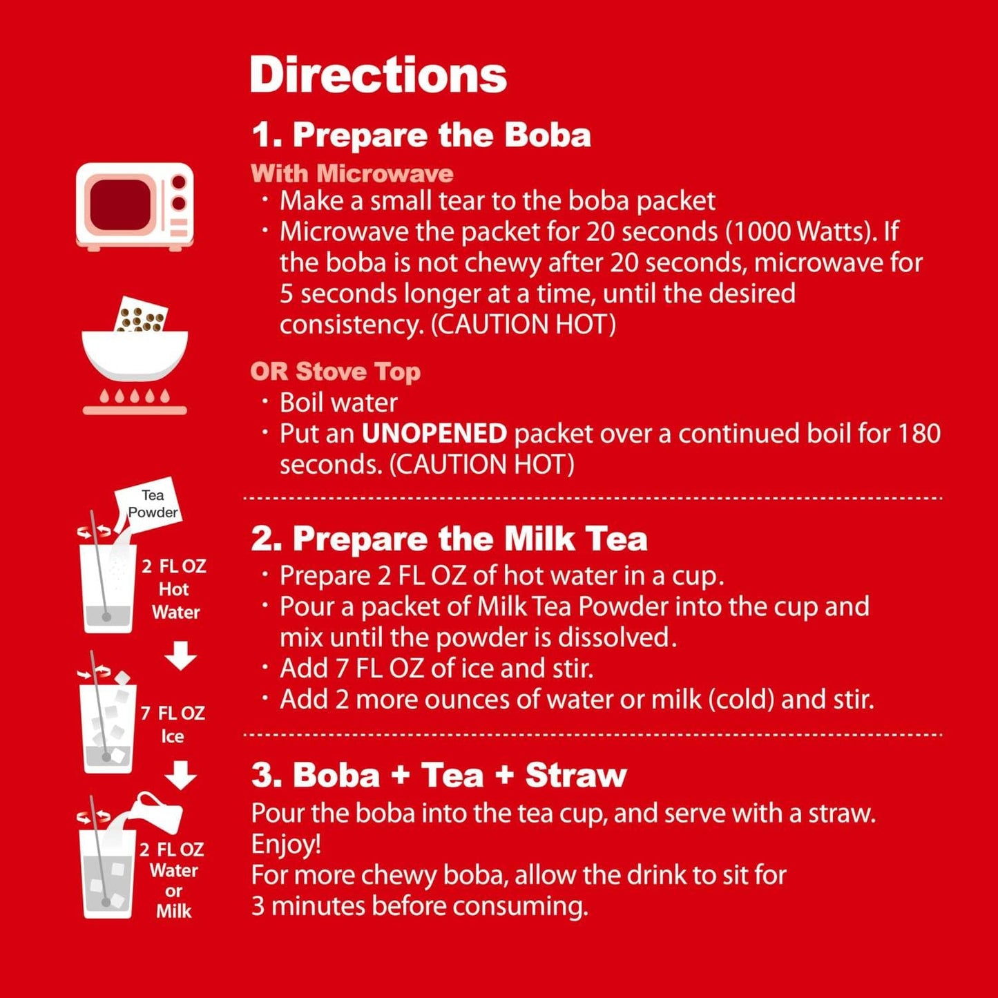 J WAY Instant Boba Bubble Pearl Milk Tea Kit - Brown Sugar Tapioca, 3 Servings, Ready in Under 1 Minute, Paper Straws Included