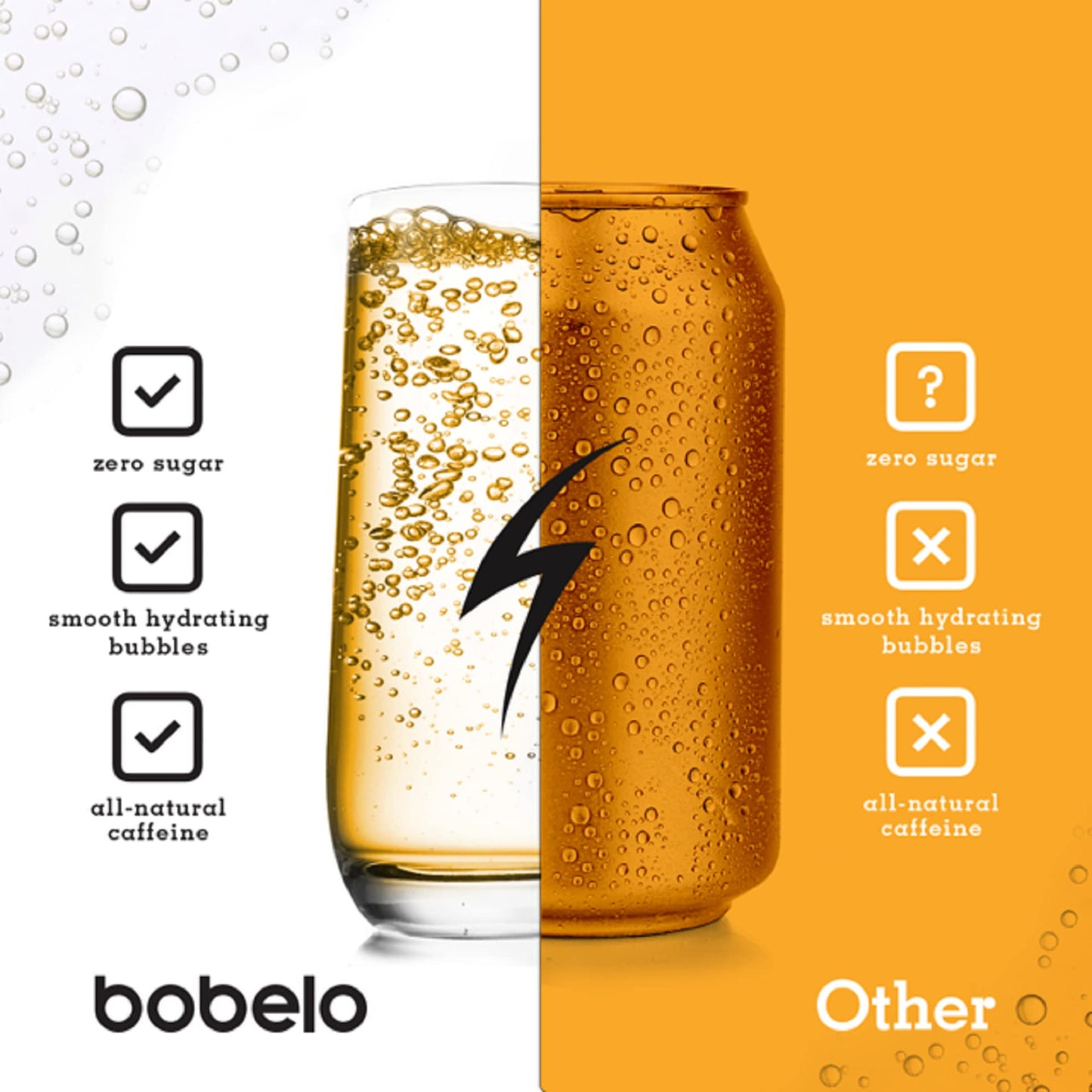 Bobelo Natural Energy Drink Powder, Sugar Free, 100mg Caffeine, Electrolyte Mix, 40 Count, Variety Pack