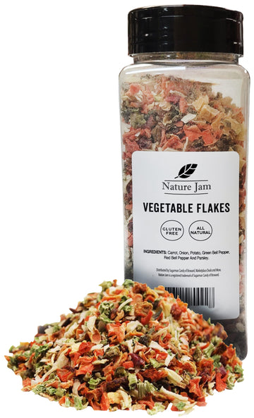 Vegetable Soup Blend Dried Dehydrated Vegetable Flakes 10 Oz Reclosable Bottle To Make Ramen Noodle Soup
