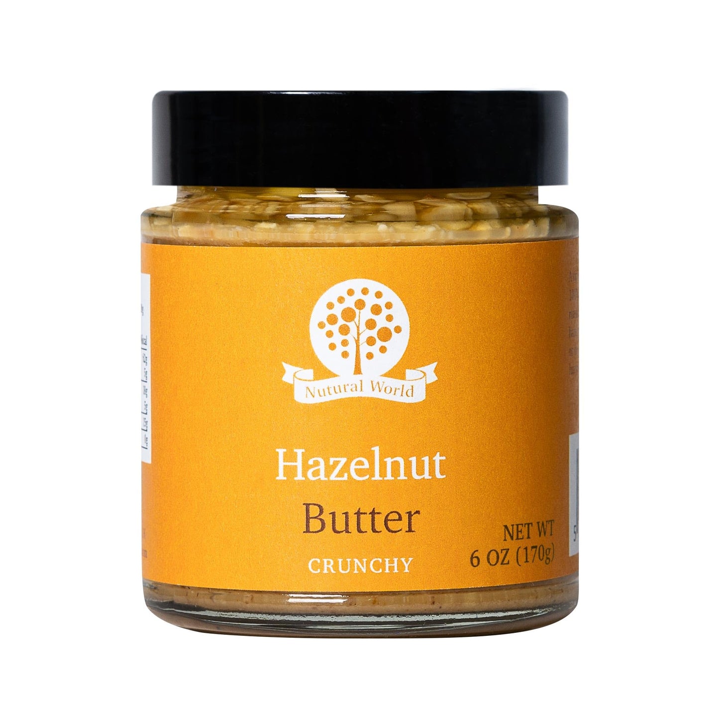 Nutural World - Crunchy Hazelnut Nut Butter 6 Oz (170g) - 100% Pure/Single Ingredient - Great Taste Award winner