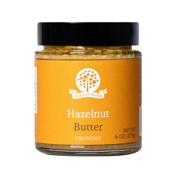 Nutural World - Crunchy Hazelnut Nut Butter 6 Oz (170g) - 100% Pure/Single Ingredient - Great Taste Award winner