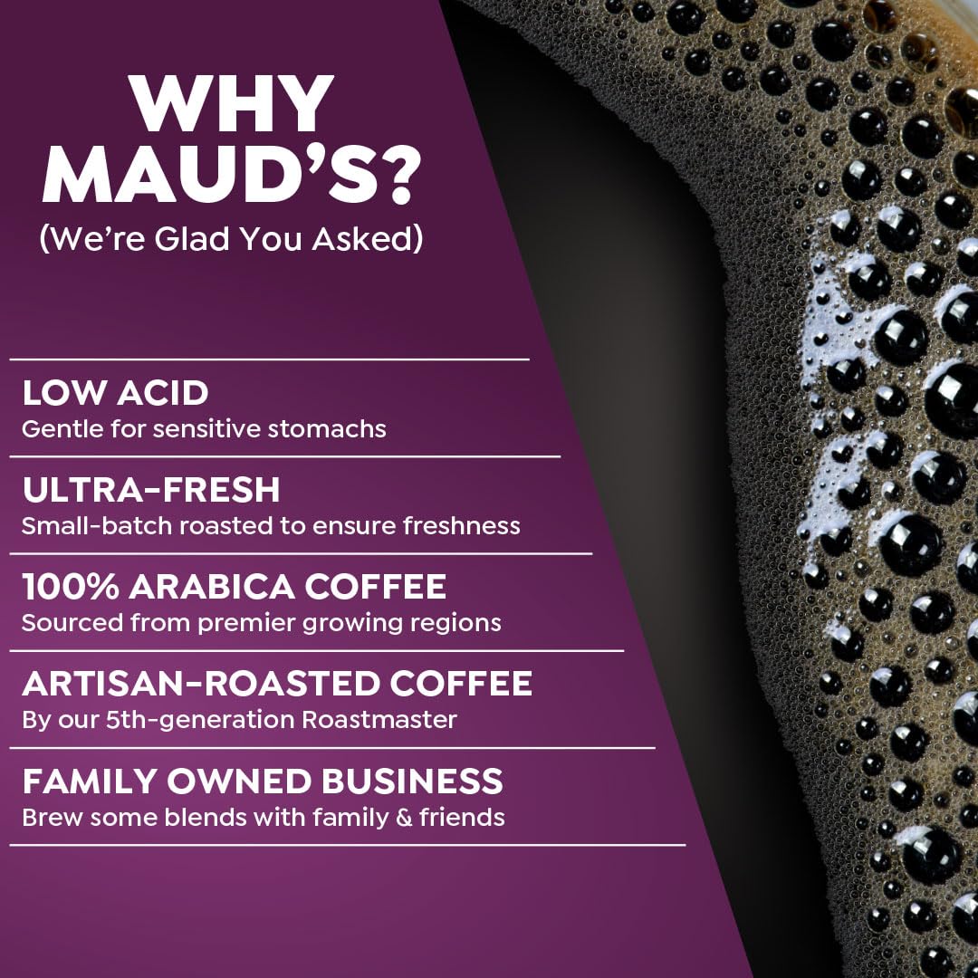 MAUDS Flavored Decaf Coffee Sampler Pack, 24 Count, 6 Flavors, Single Serve Pods, 100% Arabica, KCup Compatible
