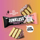 JUNKLESS Chewy Granola Bar 2-Flavor Variety Pack (24 Bars)-Non-GMO, Gluten-Free, Less Sugar Snack Bars- Drizzled Birthday Cake &