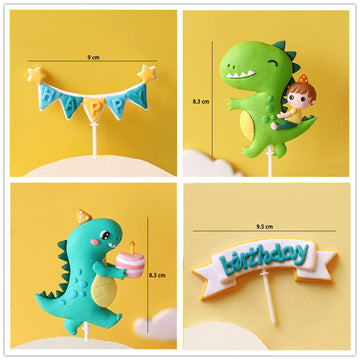 Gyufise 10 Pack Dinosaur Cake Decorations Dinosaur Babyshower Happy Birthday Cupcake Topper Dinosaur Cake Toppers For Kids Birth