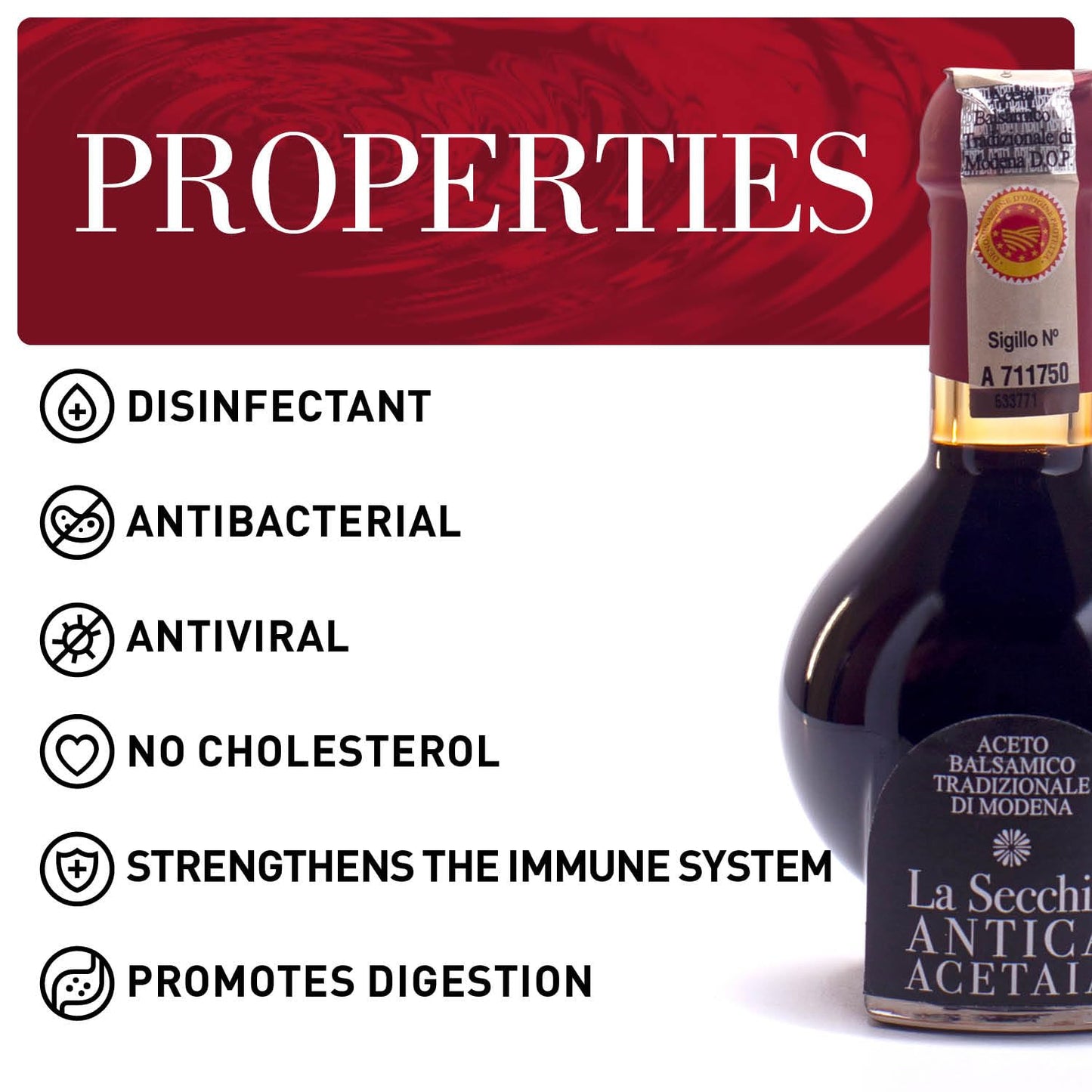 La Secchia - ''Affinato'', Traditional Aged Balsamic Vinegar Of Modena Dop, Aged Minimum 12 Years, 100 Ml Bottle Of Italian Bals