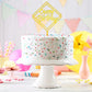 Joeleli 107 Pieces Cake Money Box Kit, 6 Pieces Happy Birthday Cake Topper,100 Pieces Clear Bags Connected Pockets, Cake Money P