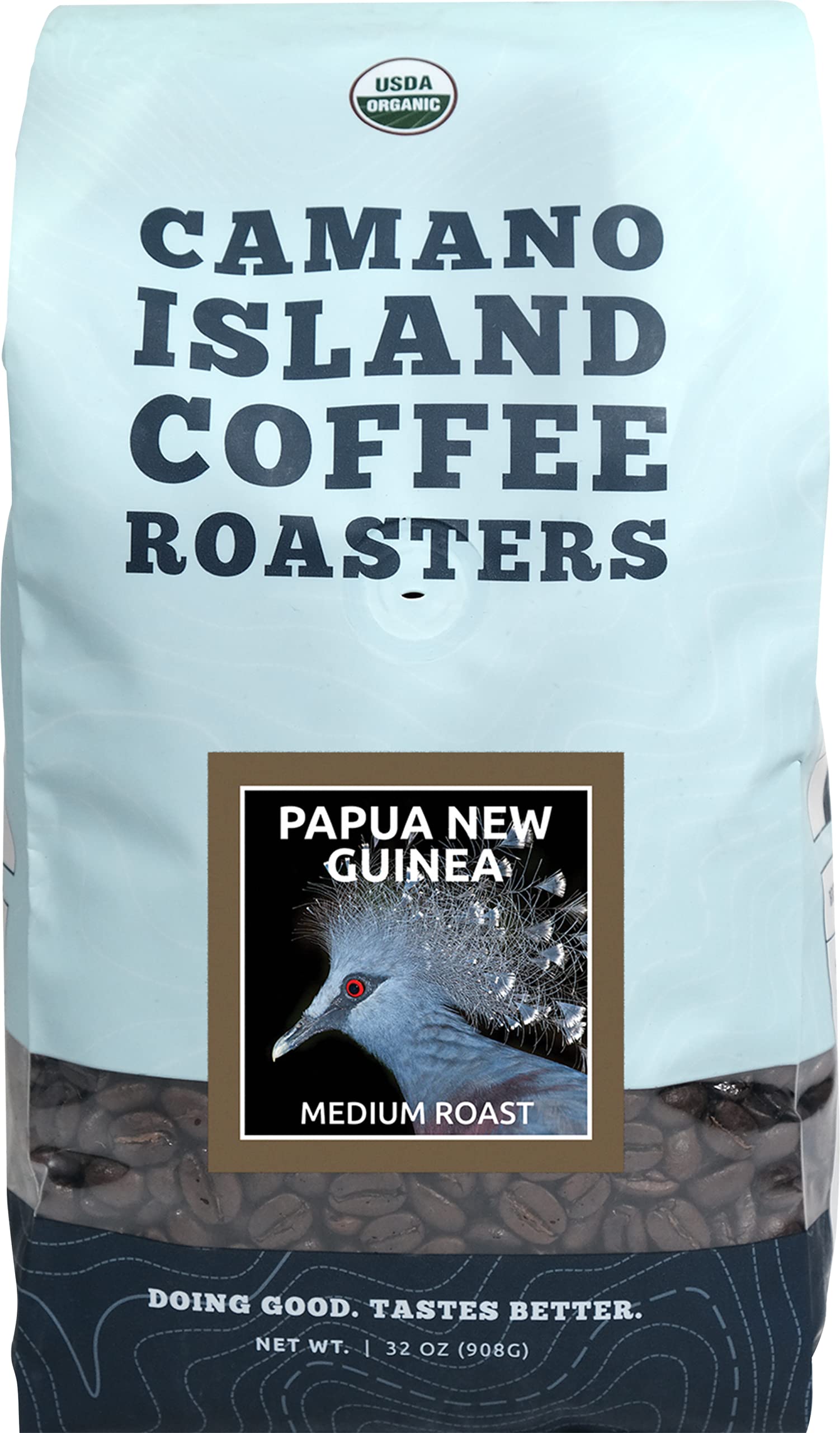 Camano Island Coffee Roasters Papua New Guinea Whole Bean 2Lb, Fresh Medium Roast, Usda Organic, Fairly Traded, Shade Grown Top