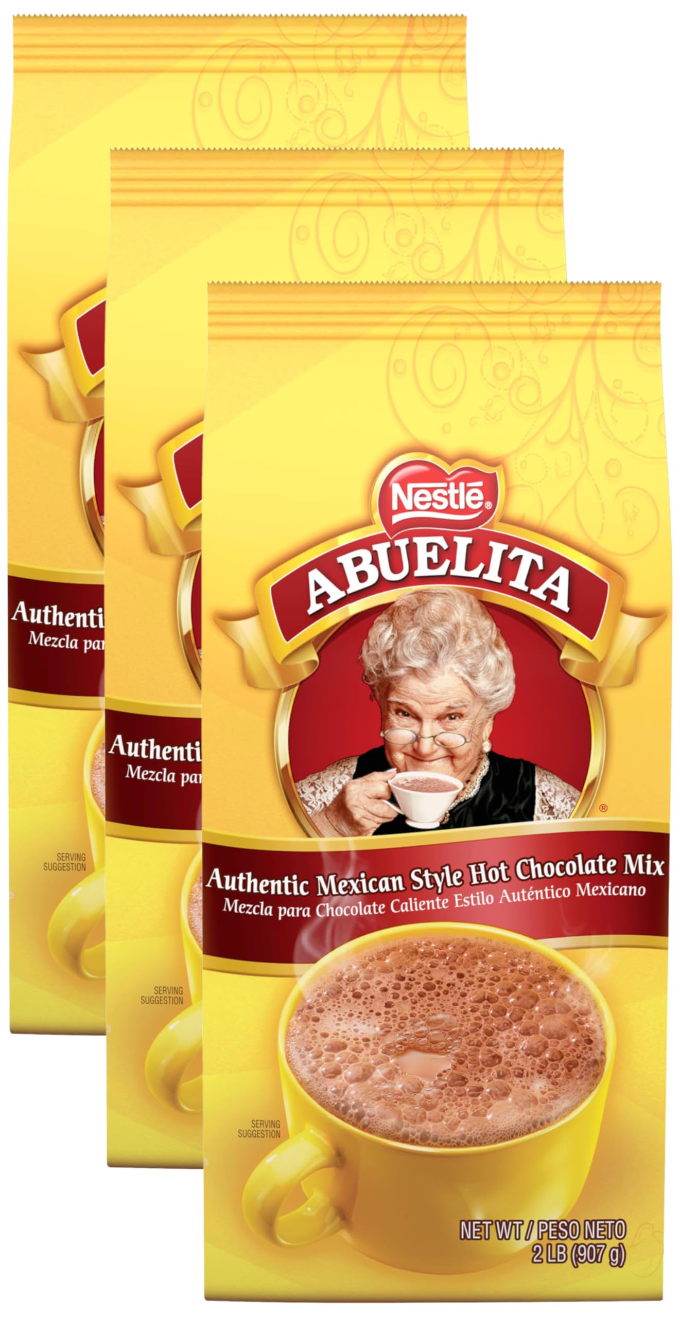 Nestle Abuelita Hot Cocoa, Authentic Mexican Hot Chocolate, Instant, Bulk for Schools and Holiday Parties, 2 lb. Packet (Pack of