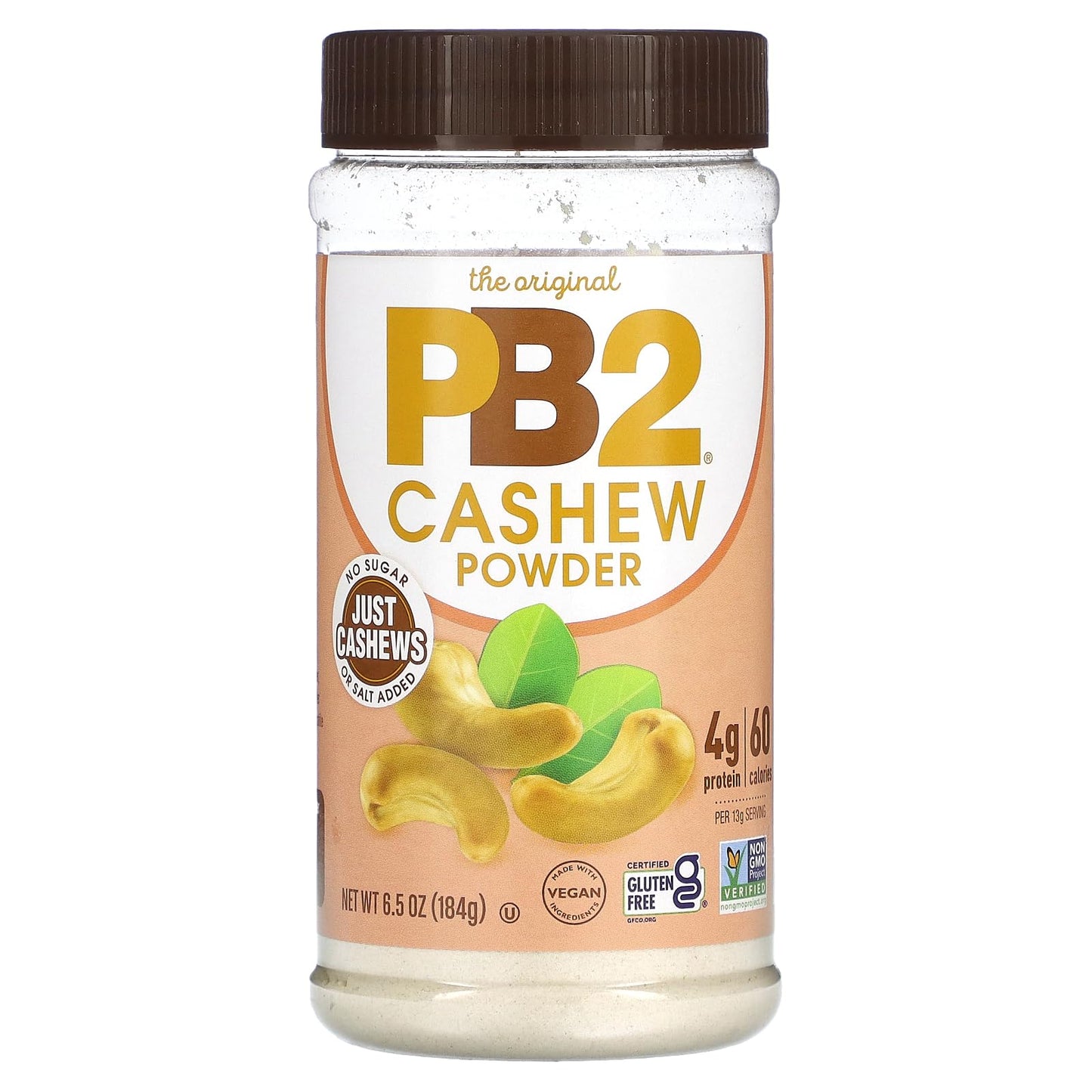 PB2 Powdered Cashew Butter, No Added Sugar or Salt, 6.5oz Jar