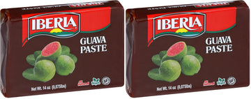 Iberia Guava Paste, 14 oz, All Natural, Vegan, Gluten Free, Halal, Kosher Guava Paste for Snacks, Cooking, Baking (Pack of 2)