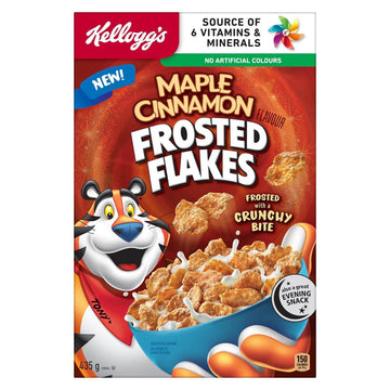 Kellogg's Maple Cinnamon Frosted Flakes Cereal, 435g/15 oz. Box (Imported from Canada)