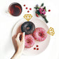 Topoox 50 Pack Gold Glitter Diamond Ring Donut Toppers Cupcake Picks For Bridal Shower Engagement Party Decorations