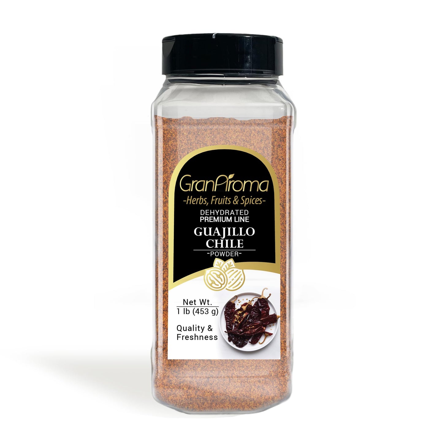 GranAroma Guajillo Chile Powder, Mexican Cuisine, Soups & Sauces (16 Ounce)