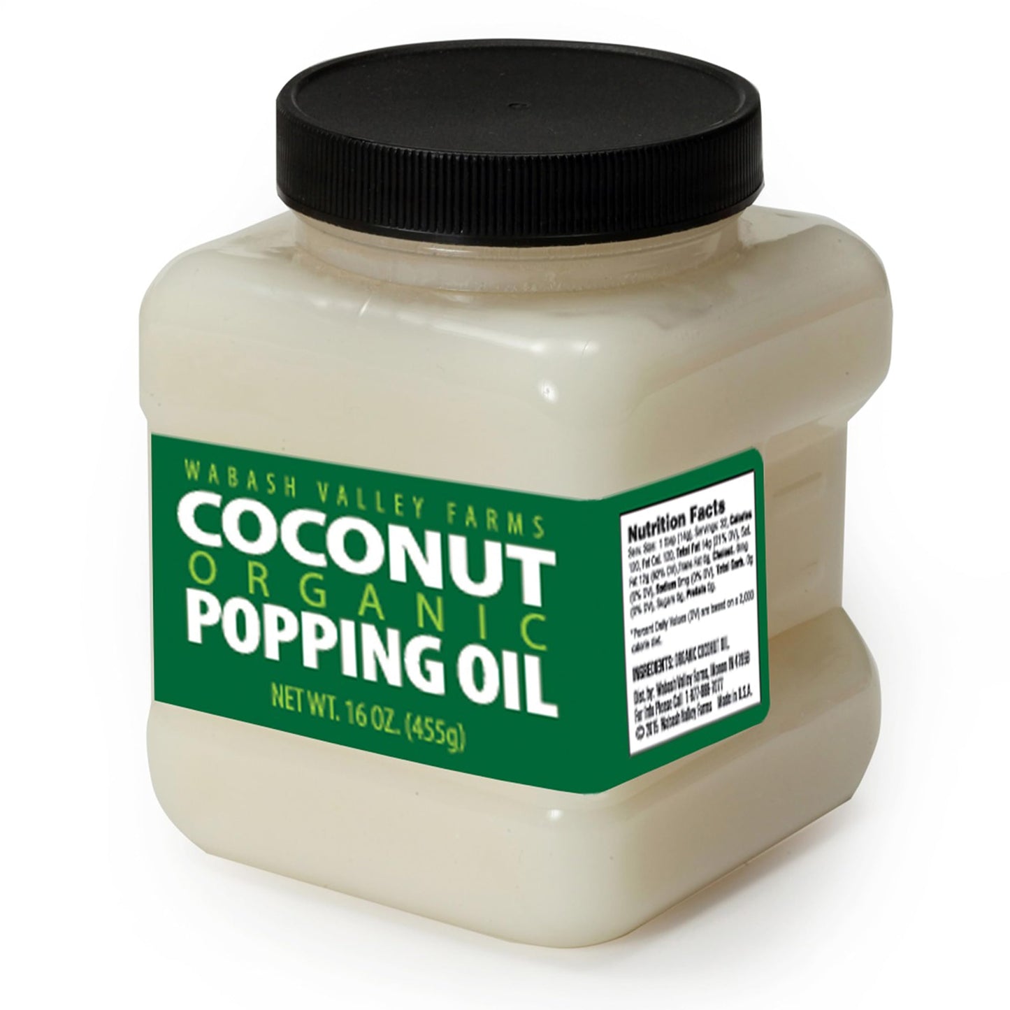 Wabash Valley Farms Organic Coconut Oil for Popcorn, Refined Cooking Oil, 16 oz