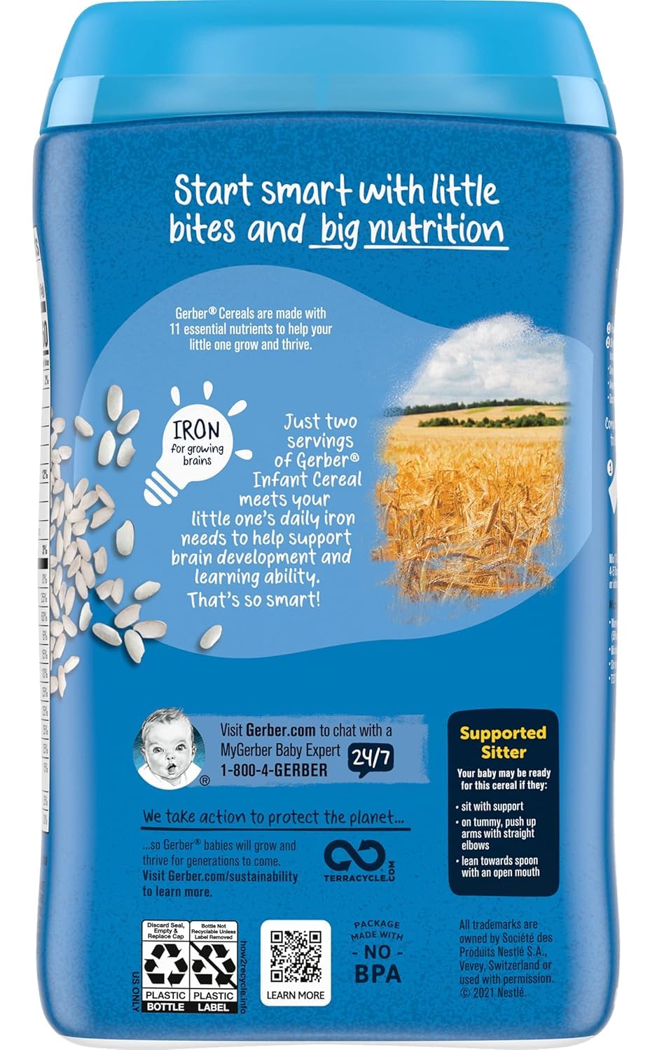 Gerber Baby Cereal, Rice, 16 Ounce