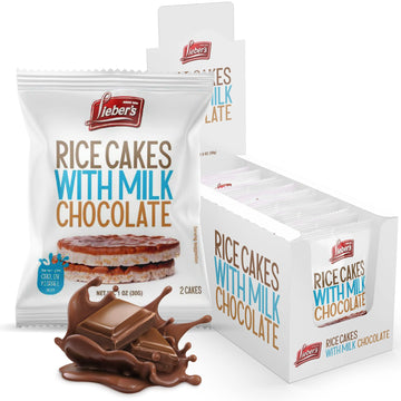 Lieber'S Milk Chocolate Rice Cakes, Snack Pack, Gift Pack, Kosher Certified Dairy, Gluten Free Total Of 24 Cakes (Milk Chocolate