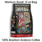 Bones Coffee Company Cinnamon Roll Flavored Coffee, Medium Roast Low Acid Arabica Beans Compatible with Auto drip and French Pre