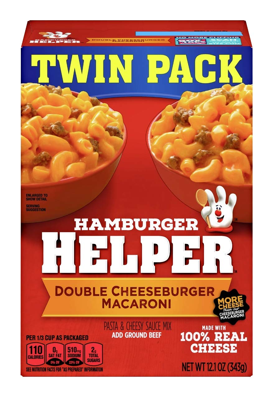 Hamburger Helper Double Cheeseburger Macaroni Twin Pack, 13.6 oz (Pack of 1)