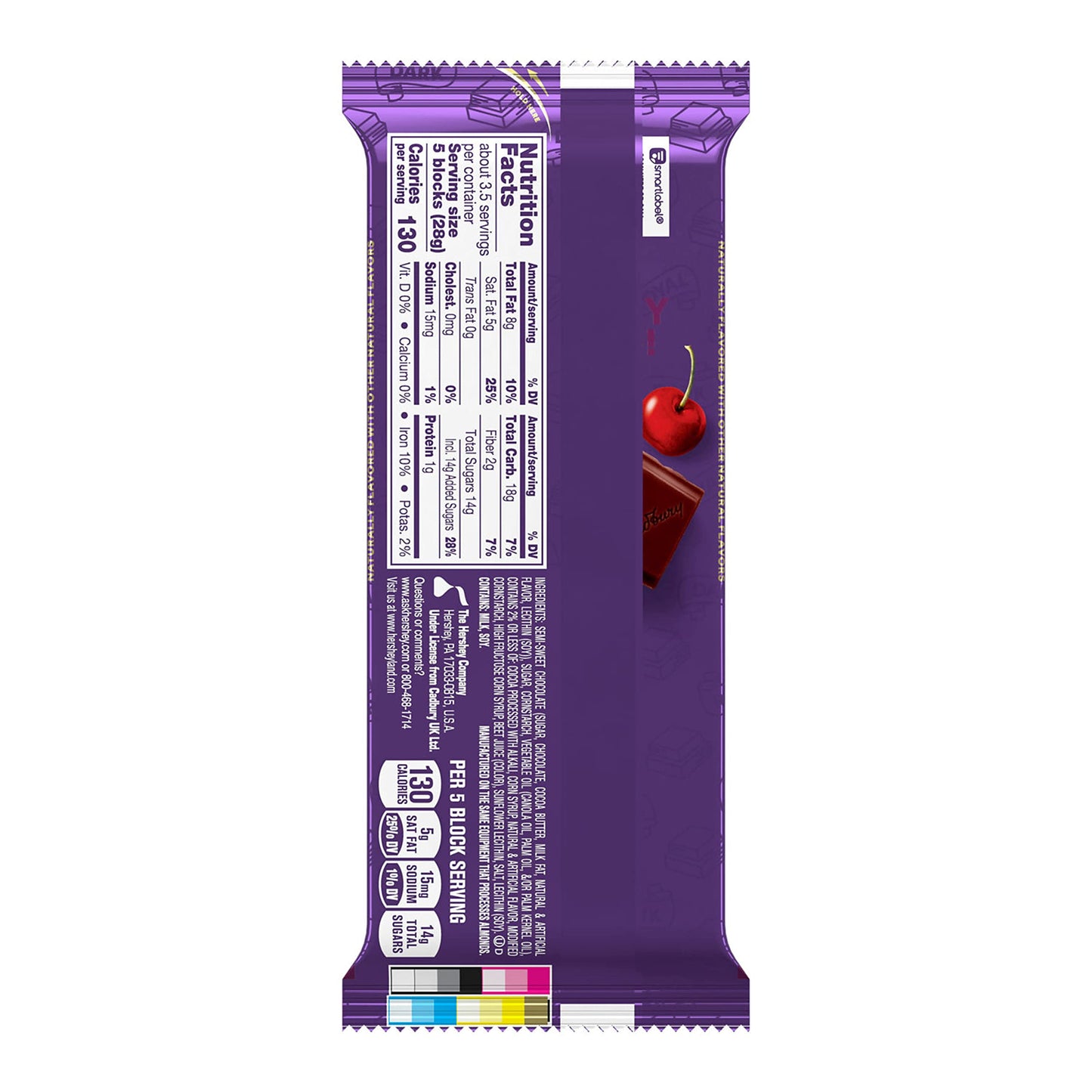 CADBURY ROYAL DARK Black Forest Cake Dark Chocolate Candy Bars, 3.5 oz (14 Count)