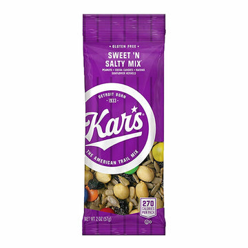 Kars Nuts Sweet N Salty Trail Mix - 2 Oz Individual Snack Packs, Bulk Pack Of 72 - Healthy Snacks For Adults And Kids
