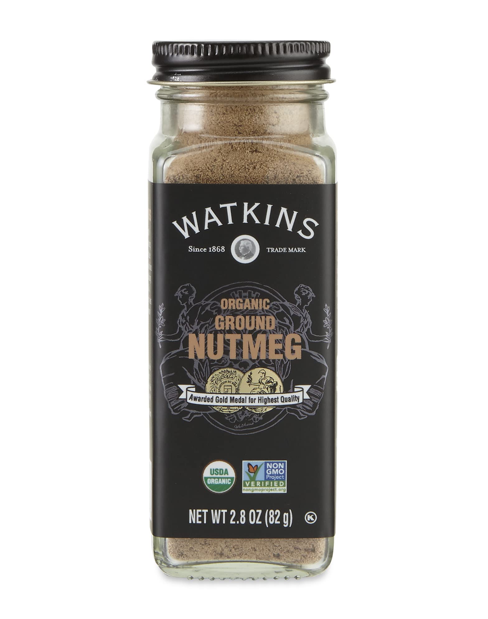 Watkins Gourmet Organic Spice Jar, Ground Nutmeg, 2.8 Ounce Jar, 3 Count