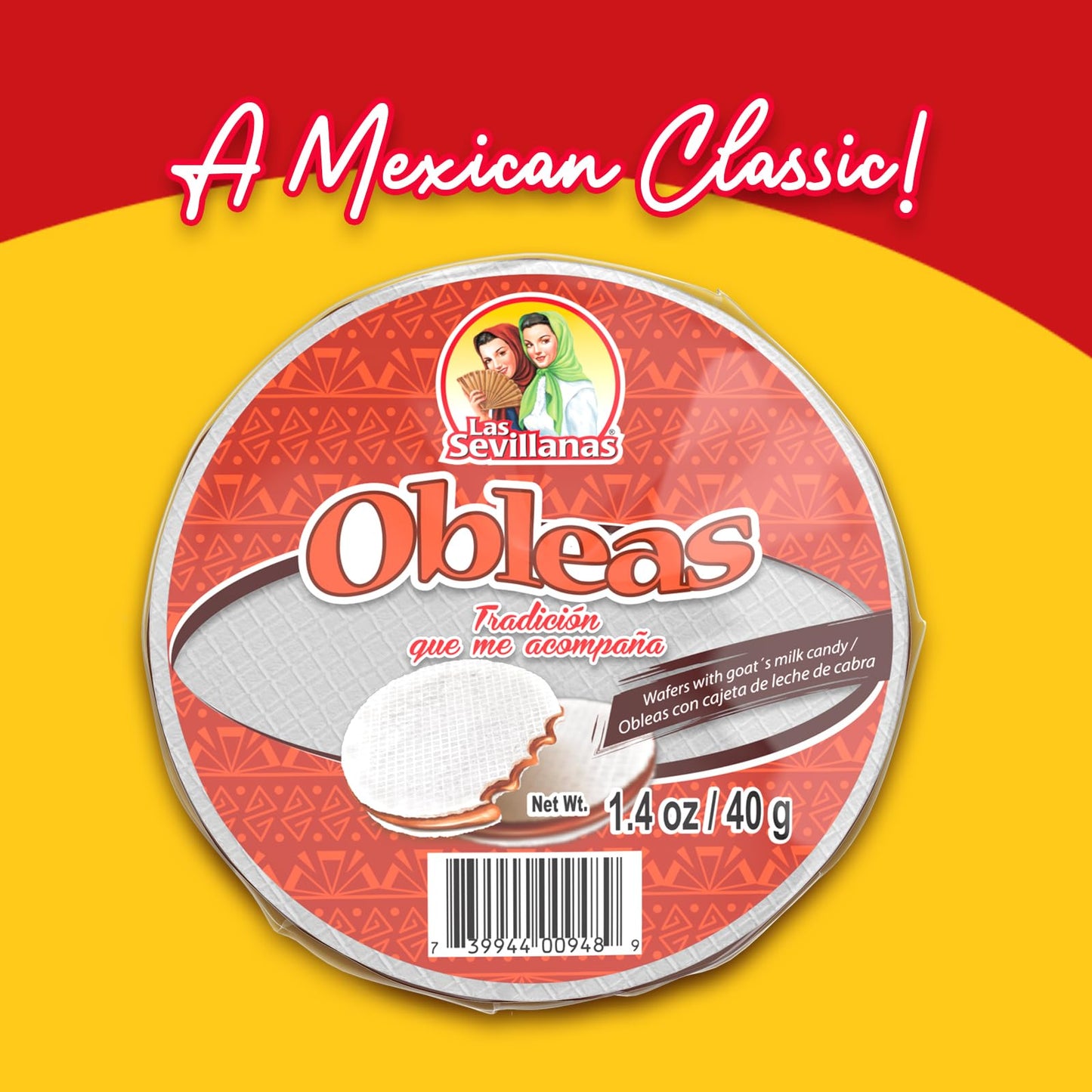 Obleas With Cajeta Family Display Pack 20 Pieces Las Sevillanas