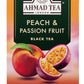 Ahmad Tea Black Tea, Peach & Passion Fruit Teabags, 20 Ct (Pack Of 1) - Caffeinated & Sugar-Free