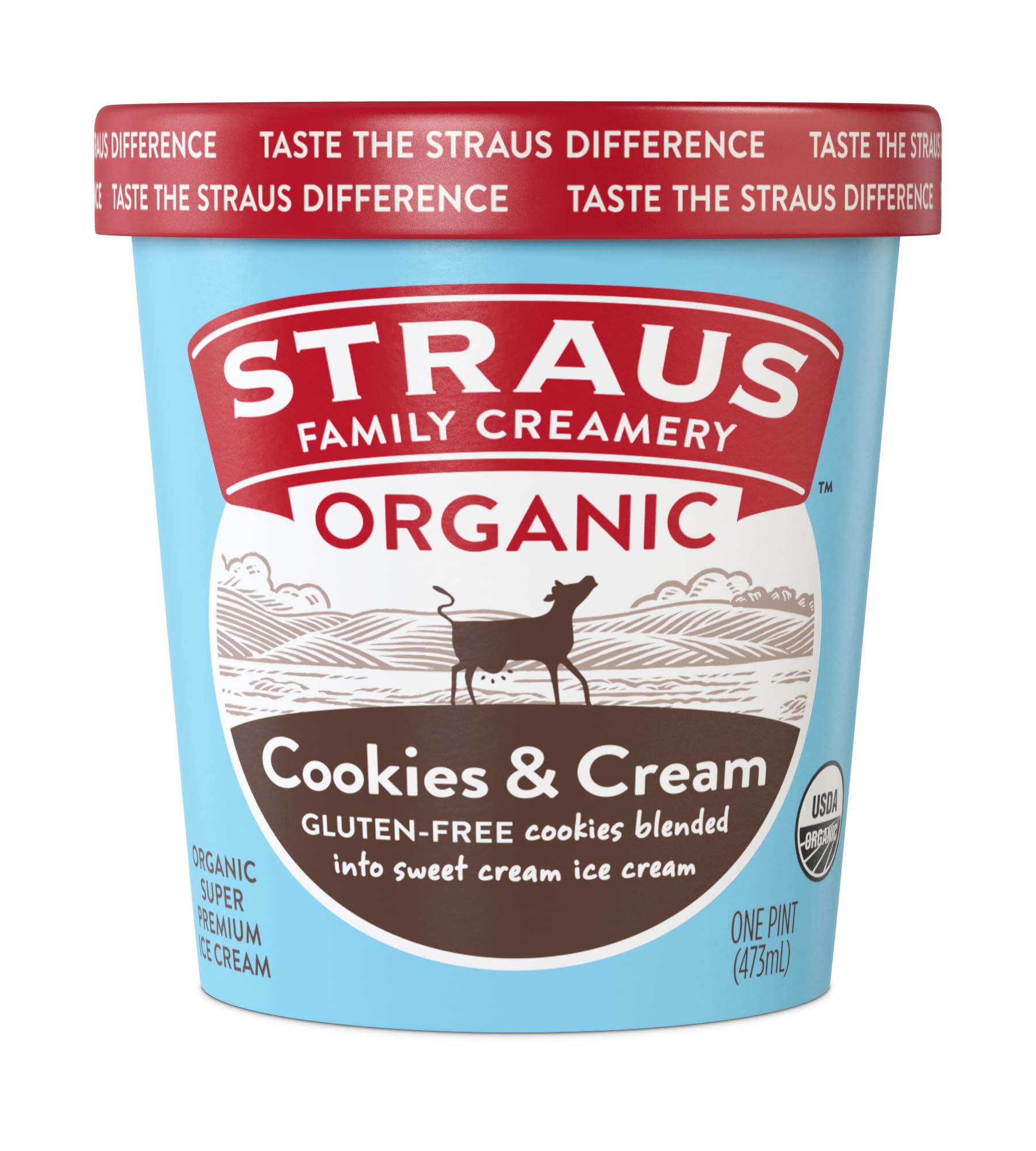Straus Family Creamery Organic Cookies and Cream Ice Cream, 16oz