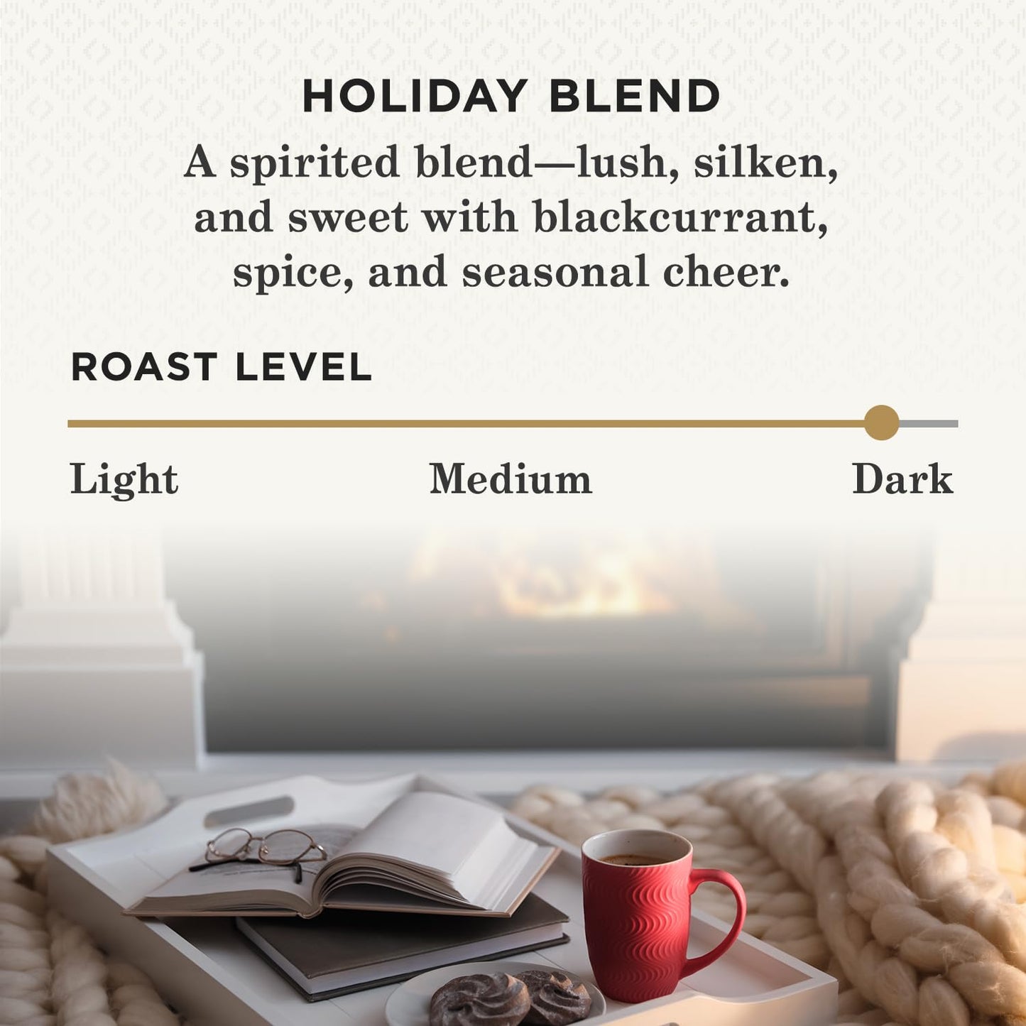 Peets Coffee Dark Roast Single Serve Coffee Pods - Holiday Blend, 22 Count