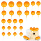 Rsstarxi Mini Balloon Cake Toppers 30 PCS Foam Balls for Baby Shower, Wedding, Birthday - Orange - Model XM402-Orange