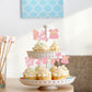 24Pcs Baby Shower Oh Baby Cupcake Toppers With Bow Dress Footprint Swan Pink Glitter Baby Girl Cake Picks Decorations For Baby S