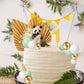 53 Pcs Boho Cake Topper Mini Balls Cake Toppers Foam Balloon Cake Toppers Palm Leaves Artificial Dried Flower Cake Toppers For B
