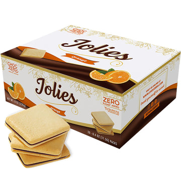 ChocZero Dark Chocolate Orange Jolies - No Sugar Added Keto Cookies  Gluten Free Sandwich Cookies Made with Real Freeze-Dried Orange  8oz Box (Pack of 1)