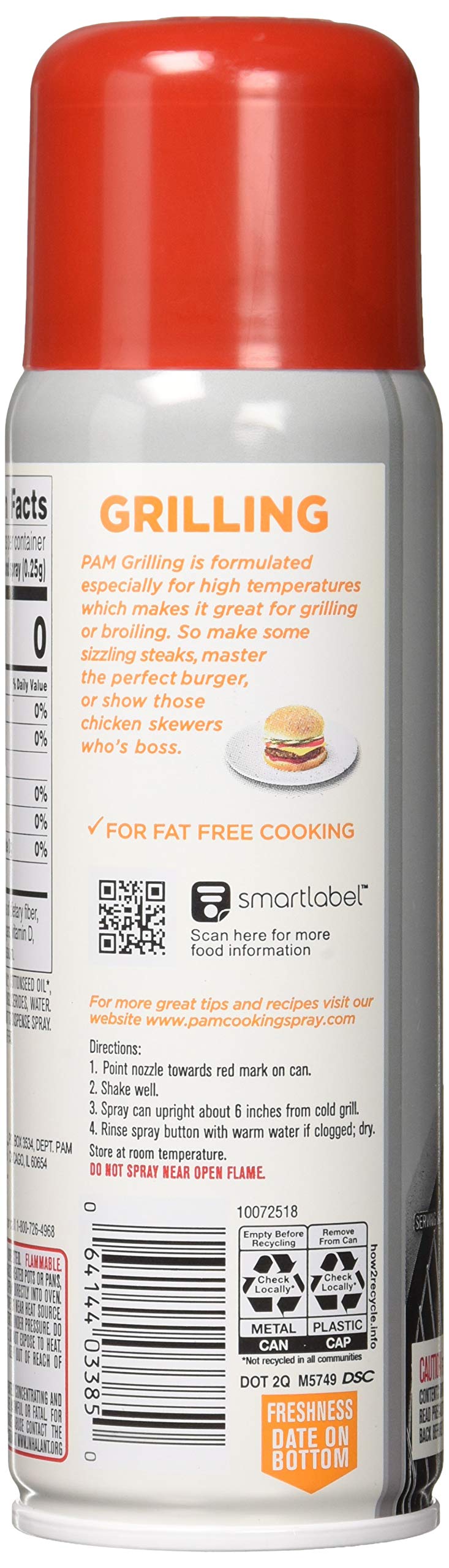 Pam Grilling No-Stick Cooking Spray - 5 Oz - 2 Pk
