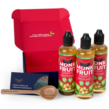 Monk Fruit Extract (6 Drops = 1 Tsp of Sugar) Zero Calories  Non-GMO  No Fillers - Liquid Monk Fruit Sweetener No Erythritol by Transparency Foods NEW FORMULA (10.2 oz  999 servings)