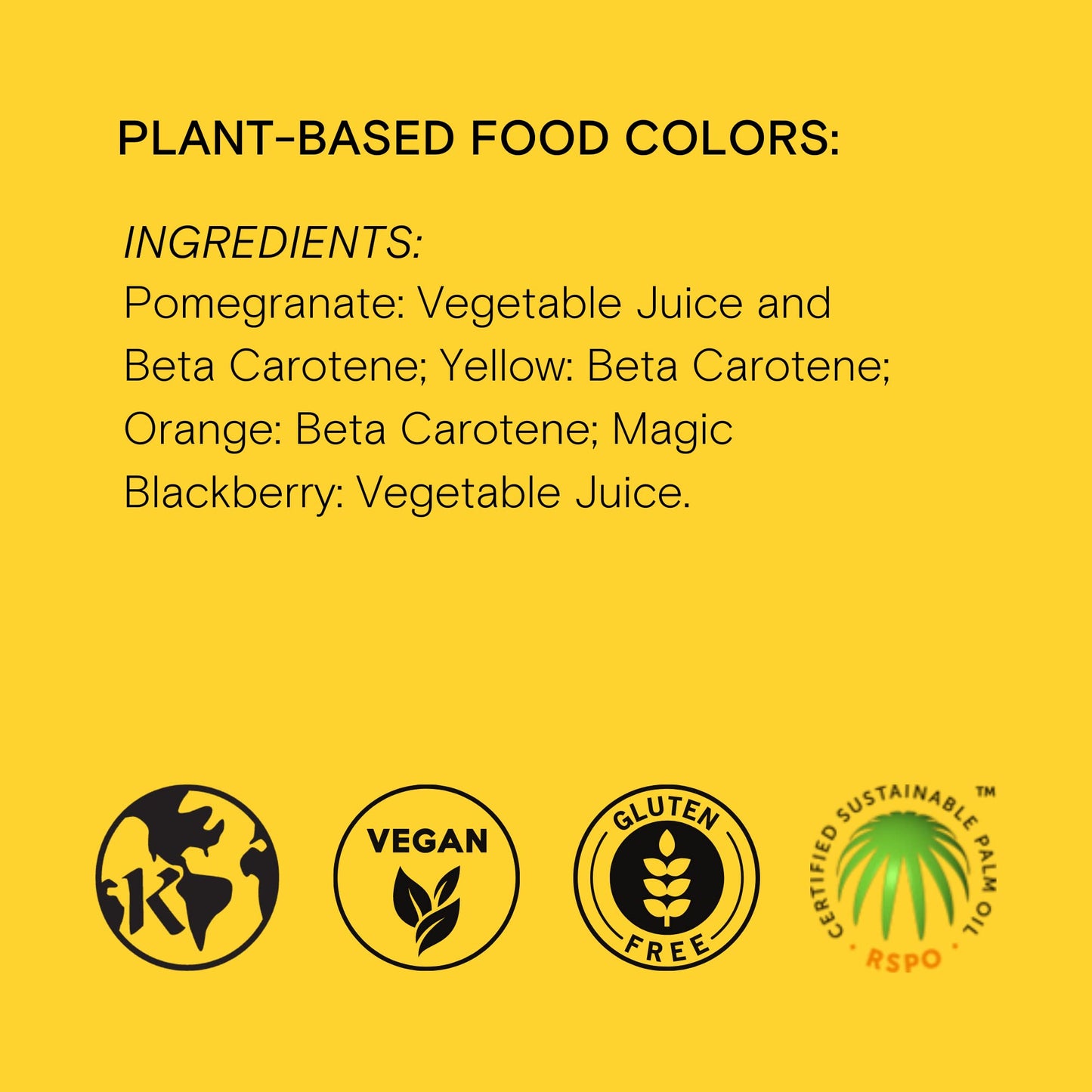 Supernatural Plant-Based Food Color Variety Pack, 4 Natural Colors, Gluten Free, Vegan, 0.07 Ounce (Pack of 4)