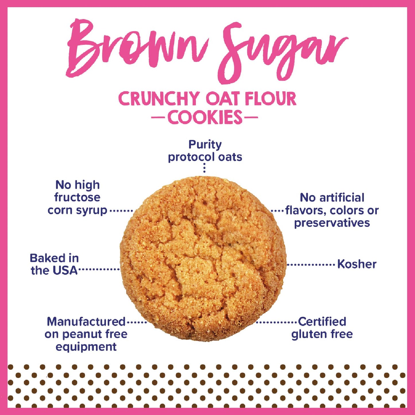Goodie Girl Brown Sugar Crunchy Oat Flour Cookies | Certified Gluten Free | Peanut Free | Kosher (5.5Oz Box, 3 Pack)