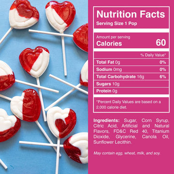 Heart Lollipops By Candy Creek, Bulk 5 Lb. Carton, Strawberry Cream Valentines Candy