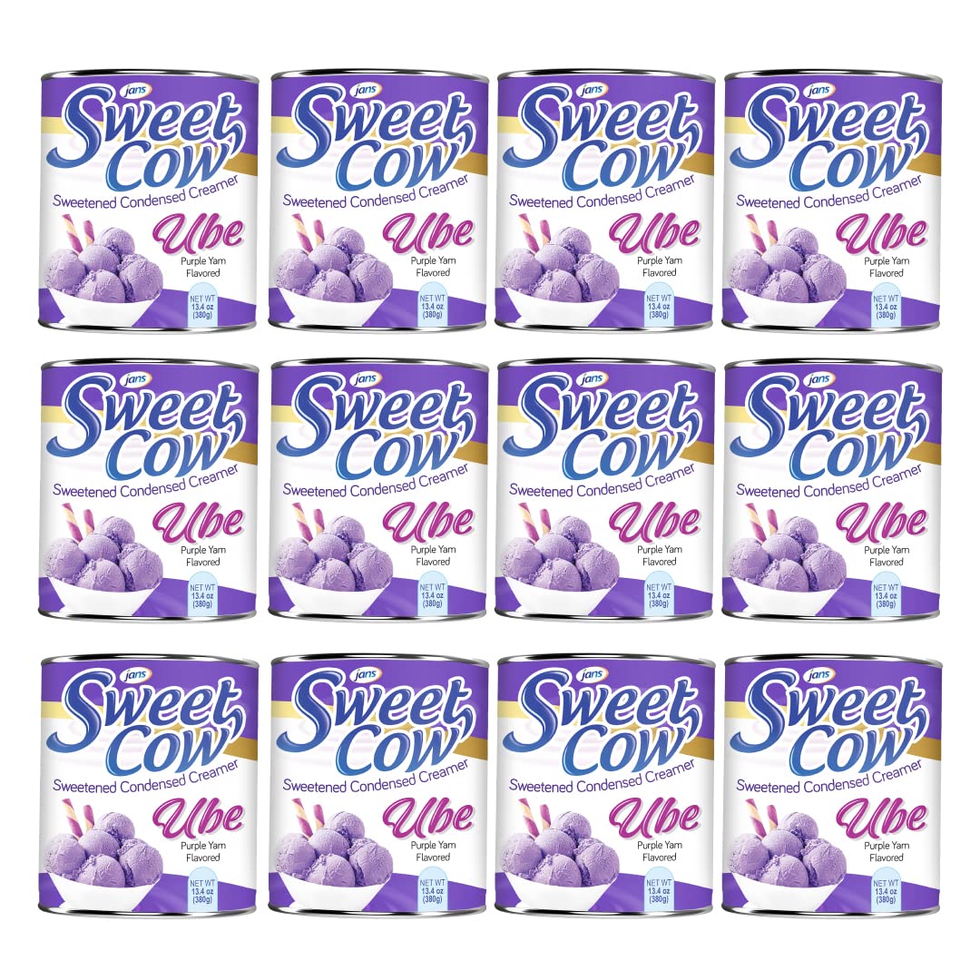Jans Ube Sweetened Condensed Creamer - 13.4 oz (Pack of 12) - Creamy Ube Flavor