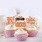 40Pcs Orange Graduation Cupcake Toppers 2024 Graduation Decorations Class Of 2024 Hat Cupcake Toppers Picks Graduation Party Dec