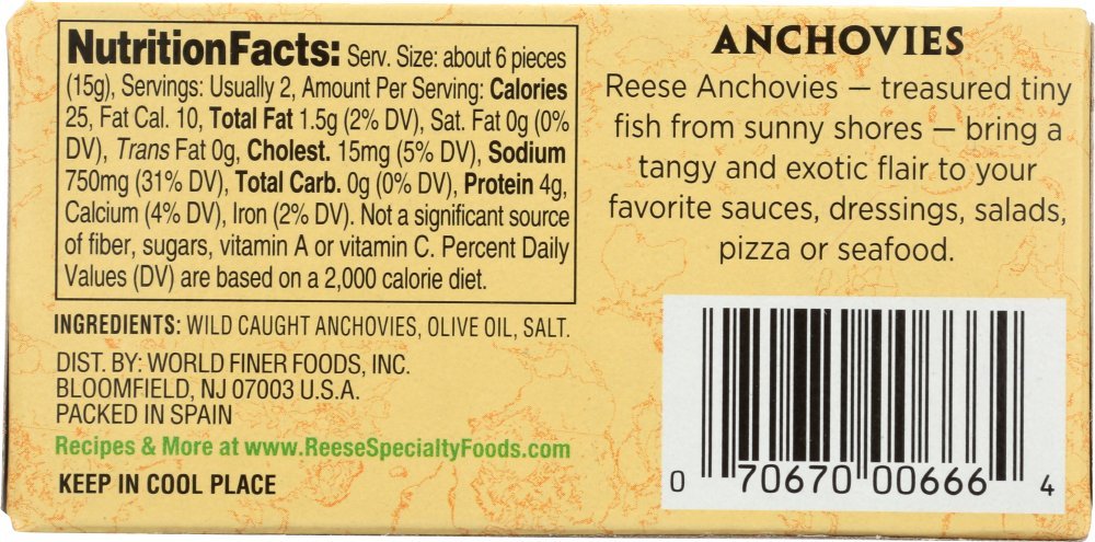 Reese Flat Anchovies (10X2Oz )1010